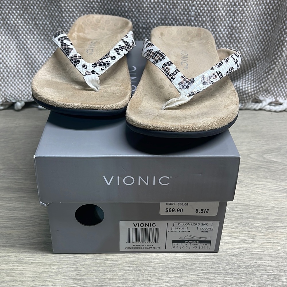 Vionic Dillion Toe Post Sandal 8.5 - Picture 2 of 8